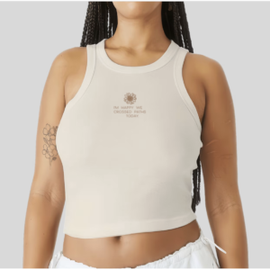 I’m Happy We Crossed Paths Today Embroidered Crop Tank